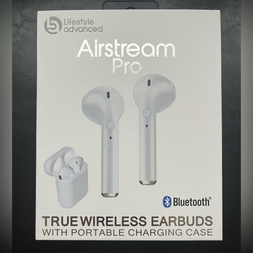 Lifestyle Advanced Airstream Pro True Wireless Earbuds white Bluetooth NEW